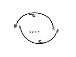 J&M Stainless Steel Teflon Brake Hose Kit; Black Outer Cover; Rear (15-23 Mustang)