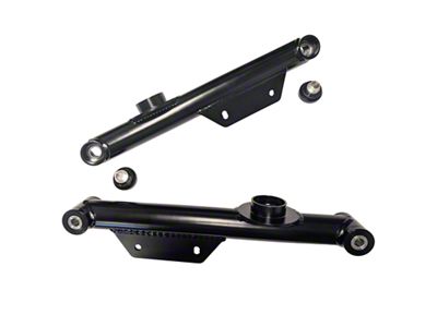 J&M Extreme Duty Rear Lower Control Arms with Spherical Bearings; Black (79-98 Mustang)