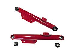 J&M Extreme Duty Rear Lower Control Arms with Spherical Bearings; Red (79-98 Mustang)