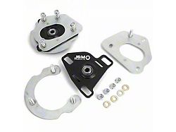 J&M Independently Adjustable Caster Camber Plates; Red (15-25 Mustang)