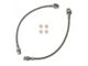 J&M Stainless Steel Brake Conversion Hose Kit; Clear Outer Cover (87-93 Mustang w/ 94-98 Cobra Brake Calipers)