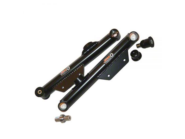 J&M Street/Race Rear Lower Control Arms; Red (79-98 Mustang)