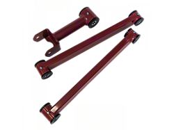 J&M Upper and Lower Control Arm Launch Kit; Red (11-14 Mustang)