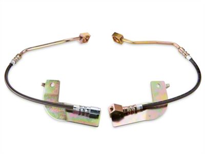 J&M Stainless Steel Teflon Brake Lines; Rear (99-04 Mustang w/o ABS, Excluding Cobra)