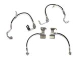J&M Stainless Steel Teflon Brake Hoses; Front and Rear (05-14 Mustang w/ ABS, Excluding 13-14 GT500)