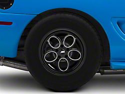 JMS Savage Series Black Clear with Diamond Cut Wheel; Front Only; 17x4.5; -24.75mm Offset (06-10 RWD Charger)