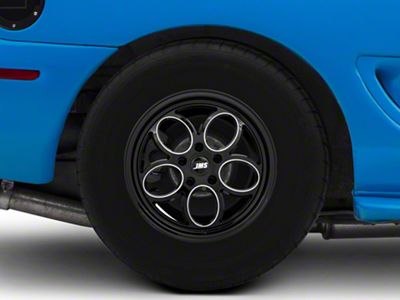 JMS Savage Series Black Clear with Diamond Cut Wheel; Front Only; 17x4.5; -24.75mm Offset (06-10 RWD Charger)