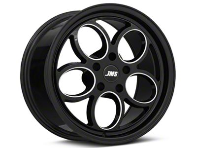 JMS Savage Series Black Clear with Diamond Cut Wheel; Rear Only; 17x10; 20mm Offset (06-10 RWD Charger)