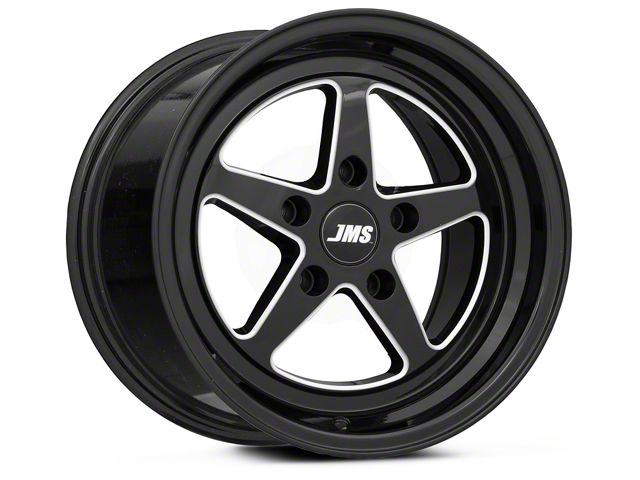 JMS Avenger Series Black Clear with Diamond Cut Wheel; Front Only; 18x5 (94-98 Mustang)