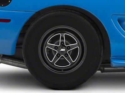 JMS Avenger Series Black Clear with Diamond Cut Wheel; Rear Only; 15x10; 20mm Offset (94-98 Mustang GT, V6)