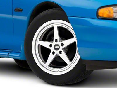 JMS Avenger Series White Chrome Wheel; Front Only; 17x4.5; -24.75mm Offset (94-98 Mustang)