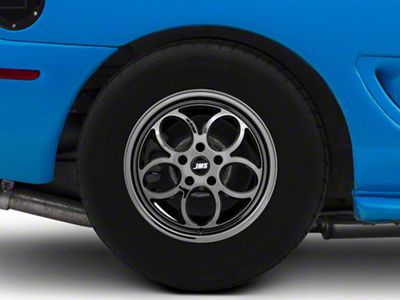 JMS Savage Series Black Chrome Wheel; Rear Only; 15x10; 20mm Offset (94-98 Mustang GT, V6)
