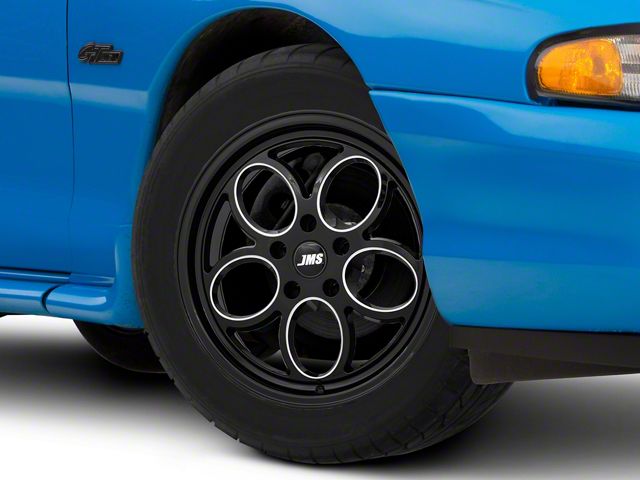 JMS Savage Series Black Clear with Diamond Cut Wheel; Front Only; 17x4.5 (94-98 Mustang)