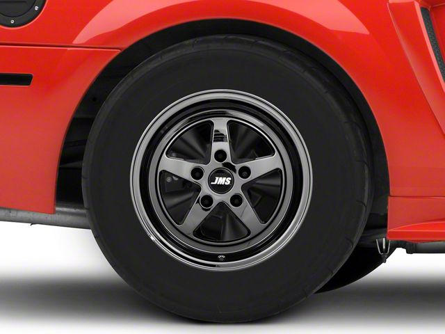 JMS Avenger Series Black Chrome Wheel; Rear Only; 15x10 (99-04 Mustang GT, V6)
