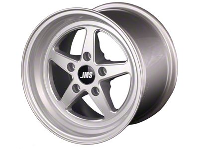 JMS Avenger Series Silver Clear with Diamond Cut Wheel; Rear Only; 15x10 (99-04 Mustang GT, V6)