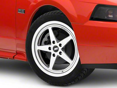 JMS Avenger Series White Chrome Wheel; Front Only; 17x4.5; -24.75mm Offset (99-04 Mustang)
