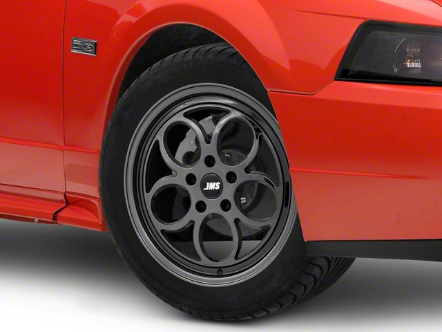 JMS Savage Series Black Chrome Wheel; Front Only; 17x4.5 (99-04 Mustang)