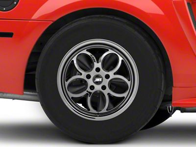 JMS Savage Series Black Chrome Wheel; Rear Only; 15x10; 20mm Offset (99-04 Mustang GT, V6)