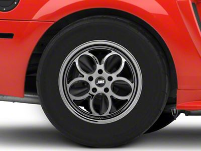 JMS Savage Series Black Chrome Wheel; Rear Only; 15x10 (99-04 Mustang GT, V6)