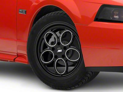 JMS Savage Series Black Clear with Diamond Cut Wheel; Front Only; 17x4.5; -24.75mm Offset (99-04 Mustang)