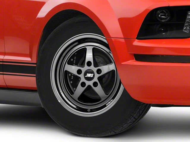 JMS Avenger Series Black Chrome Wheel; Front Only; 17x4.5 (05-09 Mustang)