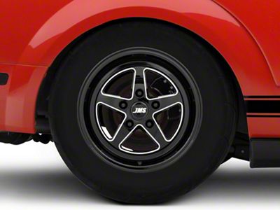 JMS Avenger Series Black Clear with Diamond Cut Wheel; Rear Only; 17x10; 44mm Offset (05-09 Mustang)