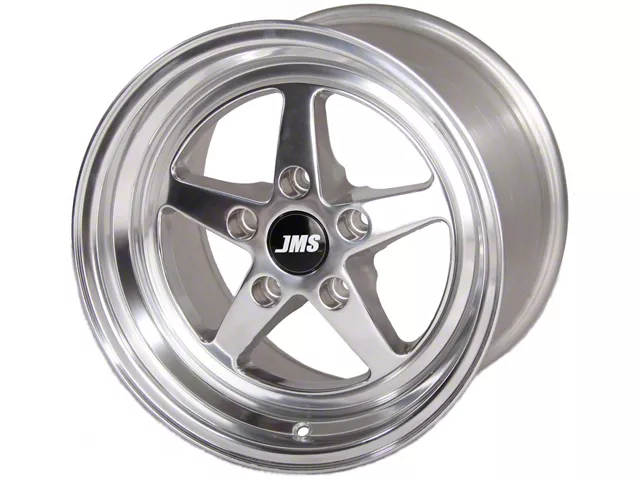 JMS Avenger Series Polished Wheel; Rear Only; 15x10 (05-09 Mustang)