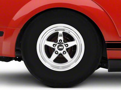 JMS Avenger Series White Chrome Wheel; Rear Only; 15x10; 44mm Offset (05-09 Mustang)