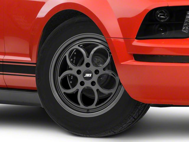 JMS Savage Series Black Chrome Wheel; Front Only; 17x4.5 (05-09 Mustang)