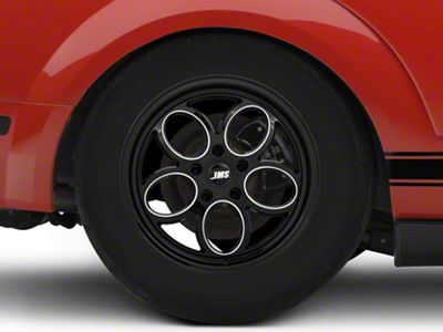 JMS Savage Series Black Clear with Diamond Cut Wheel; Rear Only; 17x10; 44mm Offset (05-09 Mustang)