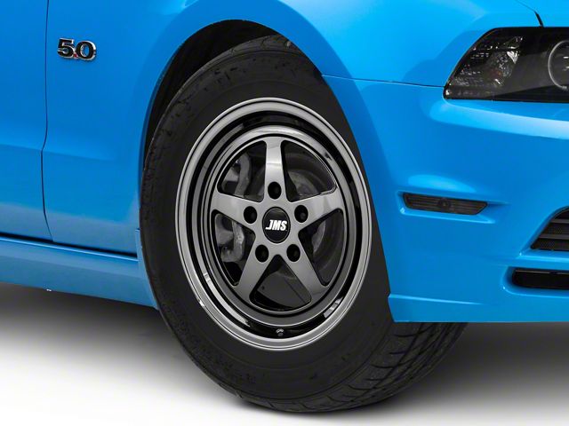 JMS Avenger Series Black Chrome Wheel; Front Only; 17x4.5 (10-14 Mustang, Excluding 13-14 GT500)