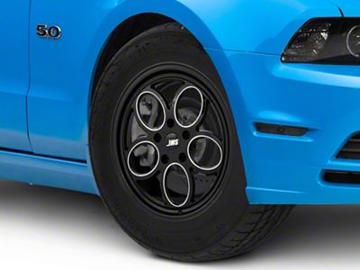 JMS Savage Series Black Clear with Diamond Cut Wheel; Front Only; 17x4.5; -24.75mm Offset (10-14 Mustang, Excluding 13-14 GT500)