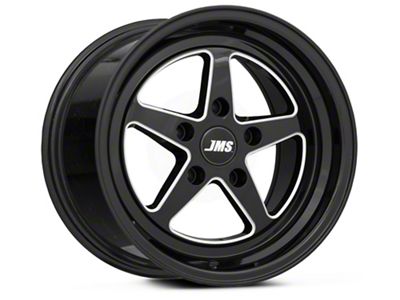 JMS Avenger Series Black Clear with Diamond Cut Wheel; Front Only; 18x5 (15-23 Mustang GT, EcoBoost, V6)