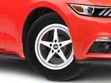 JMS Avenger Series White Chrome Wheel; Front Only; 17x4.5; -24.75mm Offset (15-23 Mustang GT, EcoBoost, V6)