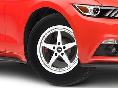 JMS Avenger Series White Chrome Wheel; Front Only; 17x4.5; -24.75mm Offset (15-23 Mustang GT, EcoBoost, V6)