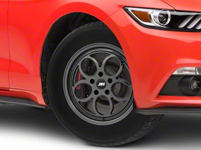 JMS Savage Series Black Chrome Wheel; Front Only; 17x4.5; -24.75mm Offset (15-23 Mustang GT, EcoBoost, V6)