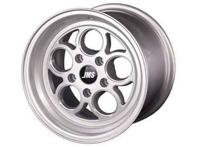 JMS Savage Series Silver Clear with Diamond Cut Wheel; Front Only; 17x4.5 (15-23 Mustang GT, EcoBoost, V6)
