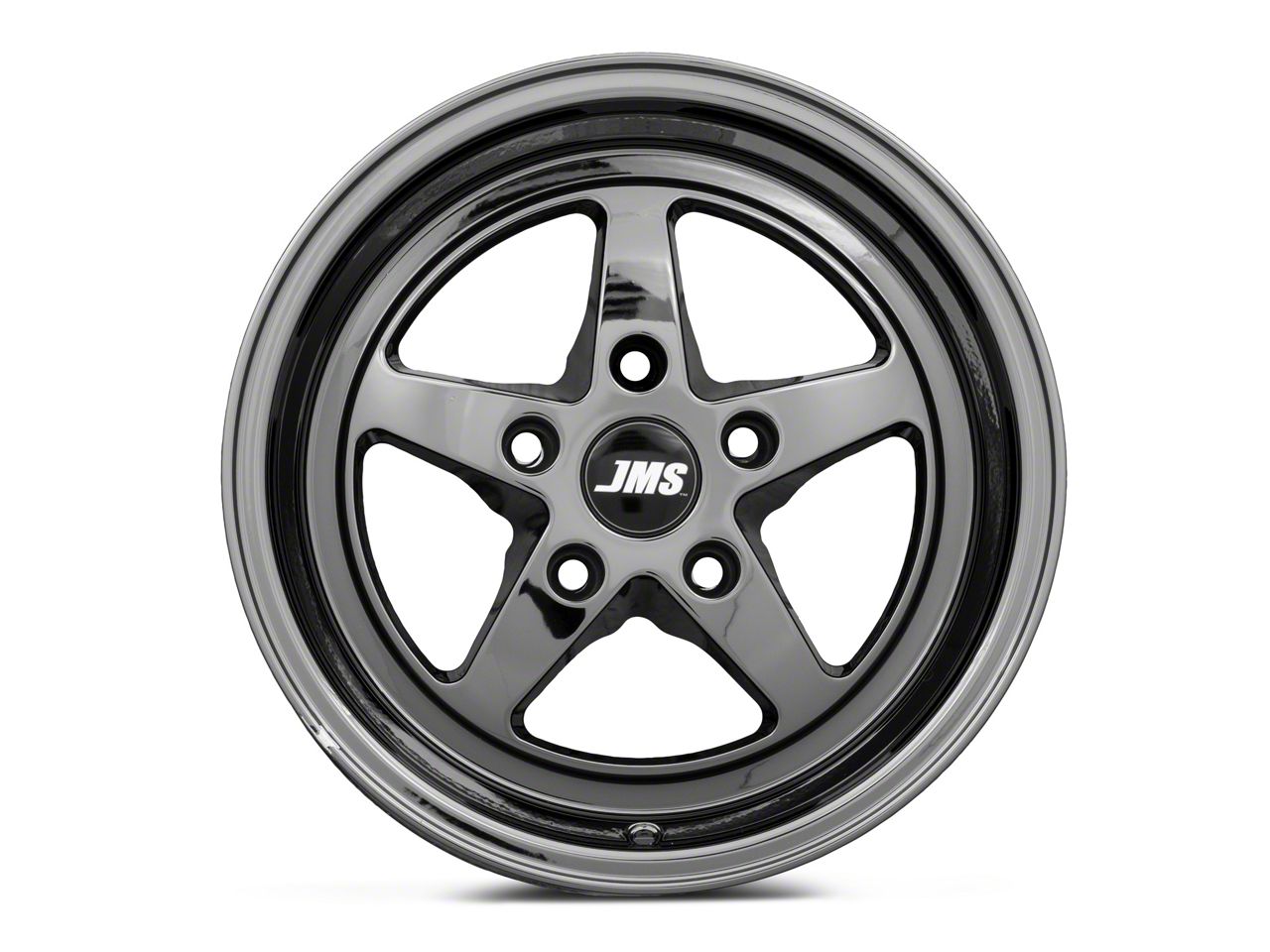 JMS Mustang Avenger Series Black Chrome Wheel; Front Only JMS Mustang Avenger Series Black Chrome Wheel; Front Only