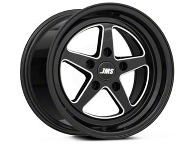 JMS Avenger Series Black Clear with Diamond Cut Wheel; Front Only; 18x5 (2024 Mustang)