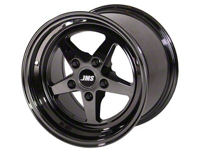 JMS Avenger Series Black Chrome Wheel; Rear Only; 15x10; 51.50mm Offset (93-02 Camaro)