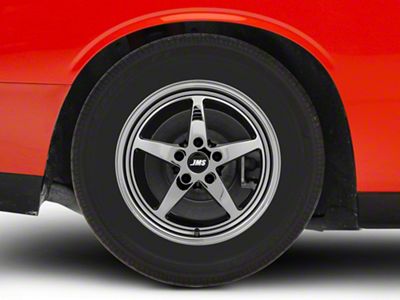 JMS Avenger Series Black Chrome Wheel; Rear Only; 17x10; 20mm Offset (08-23 RWD Challenger)