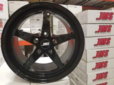 JMS Avenger Series Black Clear Wheel; Rear Only; 17x10; 20mm Offset (08-23 RWD Challenger, Excluding Widebody)