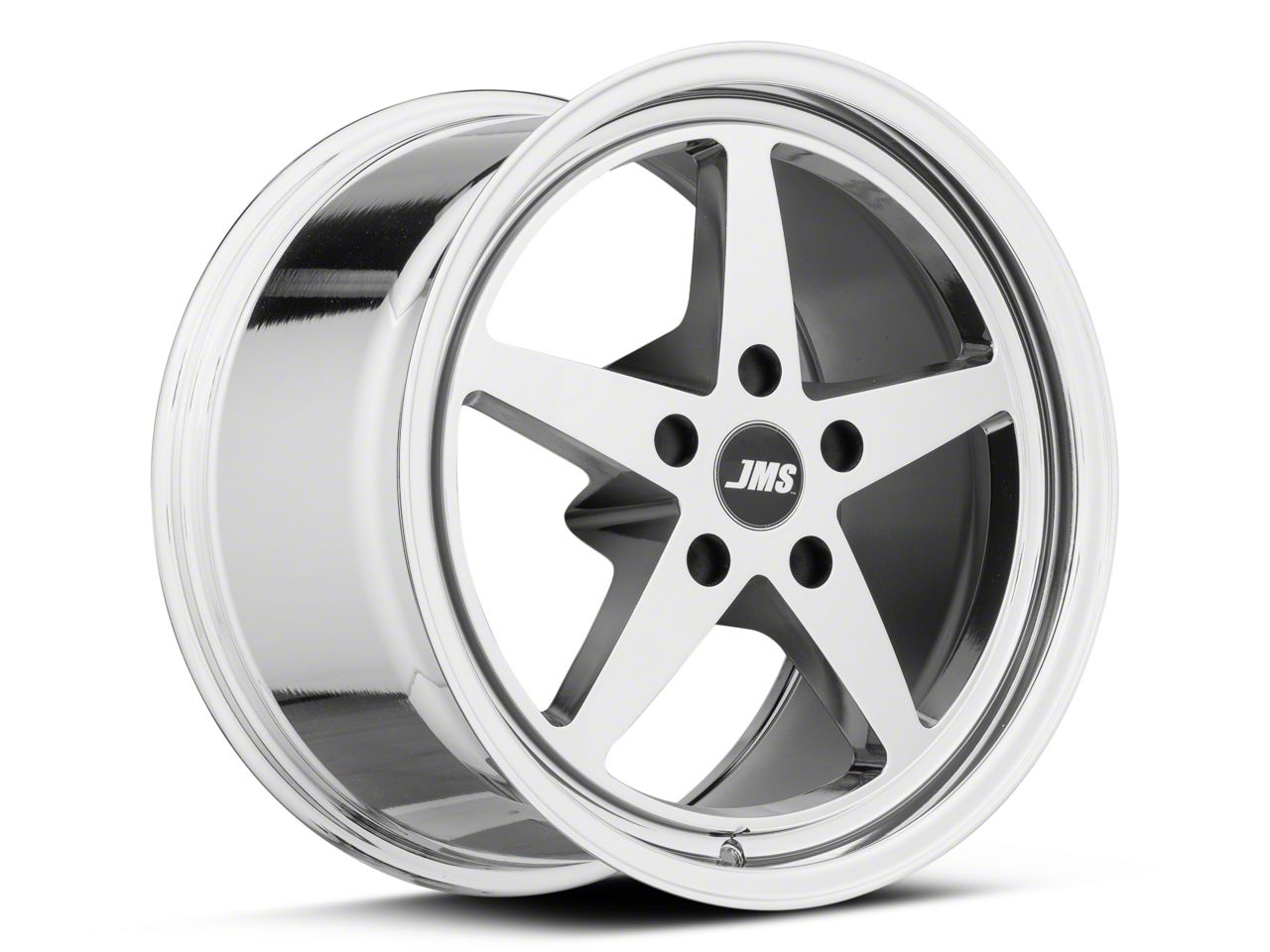 JMS Challenger Avenger Series White Chrome Wheel; Rear Only; 17x10 