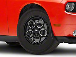 JMS Savage Series Black Clear with Diamond Cut Wheel; Front Only; 17x4.5; -24.75mm Offset (08-23 RWD Challenger, Excluding SRT Demon, SRT Hellcat & SRT Jailbreak)