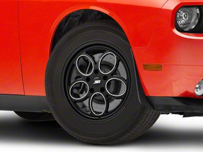 JMS Savage Series Black Clear with Diamond Cut Wheel; Front Only; 17x4.5; -24.75mm Offset (08-23 RWD Challenger, Excluding SRT Demon, SRT Hellcat & SRT Jailbreak)
