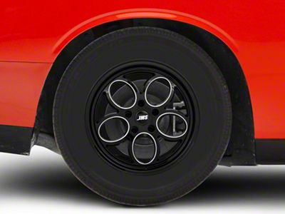 JMS Savage Series Black Clear with Diamond Cut Wheel; Rear Only; 17x10; 20mm Offset (08-23 RWD Challenger)