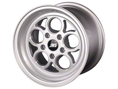 JMS Savage Series Silver Clear with Diamond Cut Wheel; Rear Only; 15x10; 29mm Offset (08-23 RWD Challenger, Excluding SRT Demon, SRT Hellcat & SRT Jailbreak)
