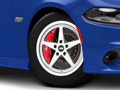 JMS Avenger Series White Chrome Wheel; Front Only; 17x4.5; -24.75mm Offset (11-23 RWD Charger, Excluding SRT Hellcat)