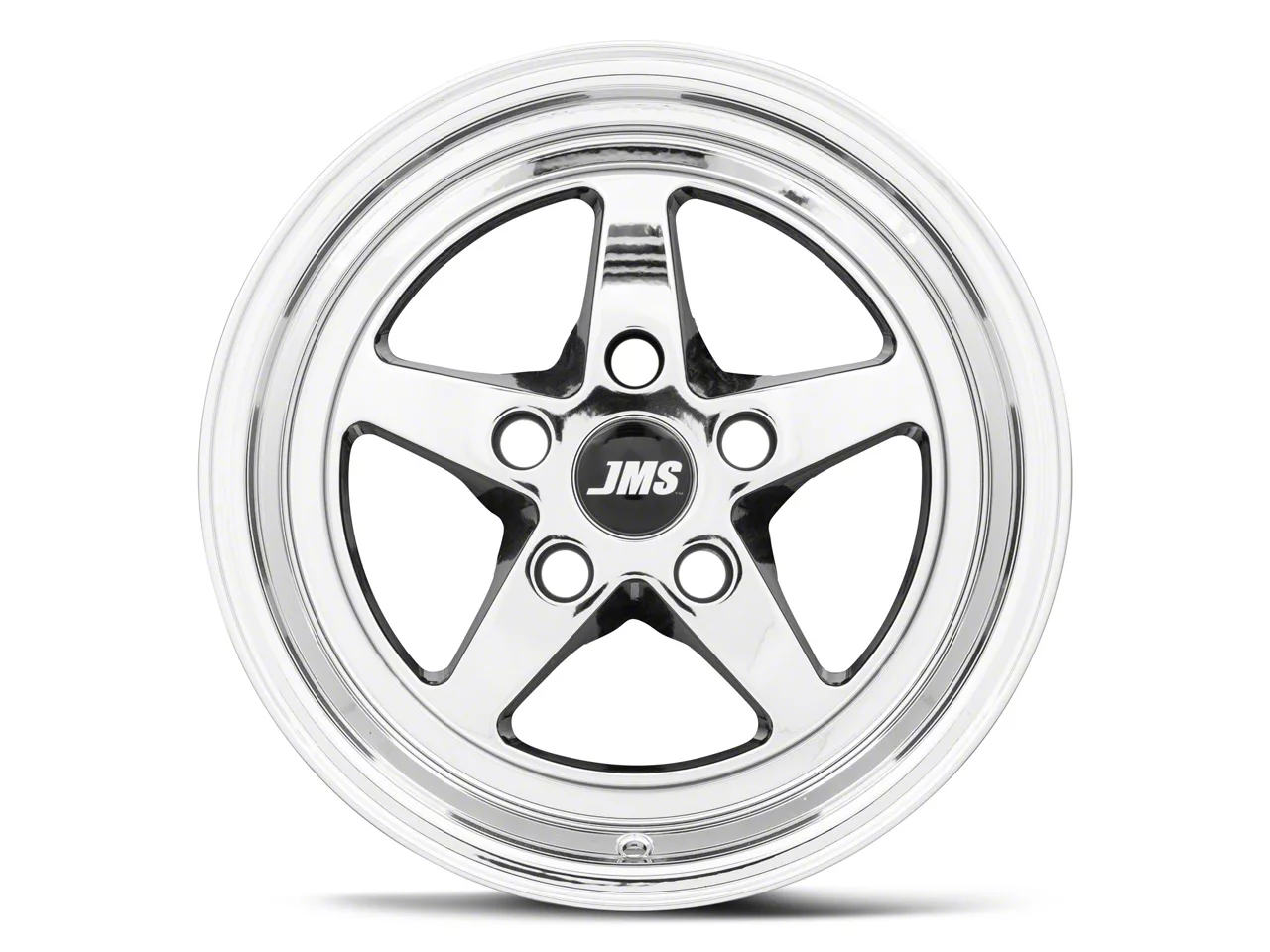 JMS Charger Avenger Series White Chrome Wheel; Rear Only; 15x10