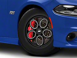 JMS Savage Series Black Clear with Diamond Cut Wheel; Front Only; 17x4.5; -24.75mm Offset (11-23 RWD Charger, Excluding SRT Hellcat)